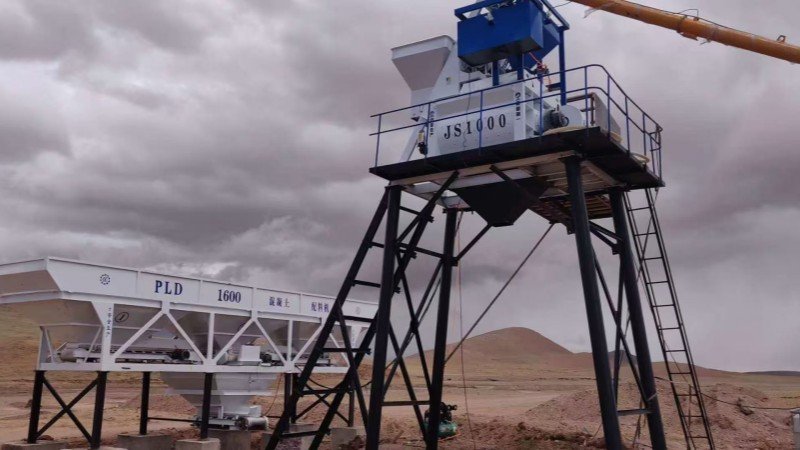 HZS50 Stationary Concrete Batching Plant Photo 2