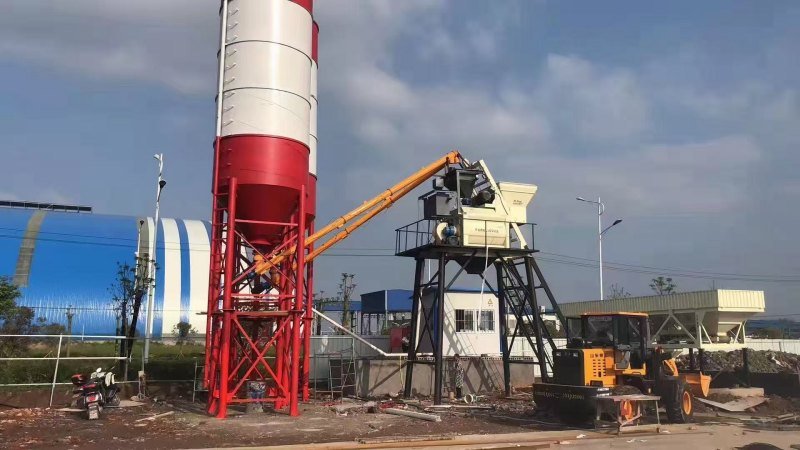 HZS50 Stationary Concrete Batching Plant Photo