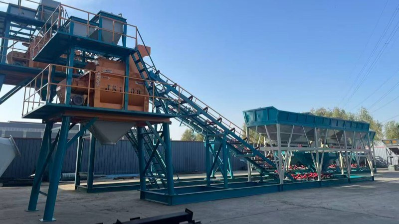 HZS60 Stationary Concrete Batching Plant Photo