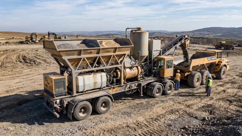 Mobile Concrete Batching Plant Setup