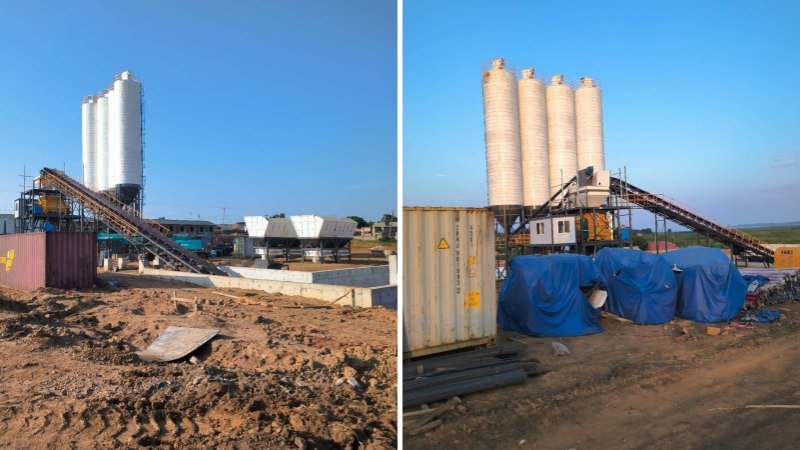 Large Scale Model 180 Concrete Batching Plant Installation Site