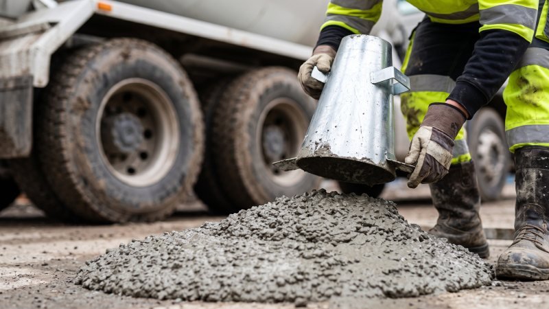 Performing Concrete Slump Test At Plant