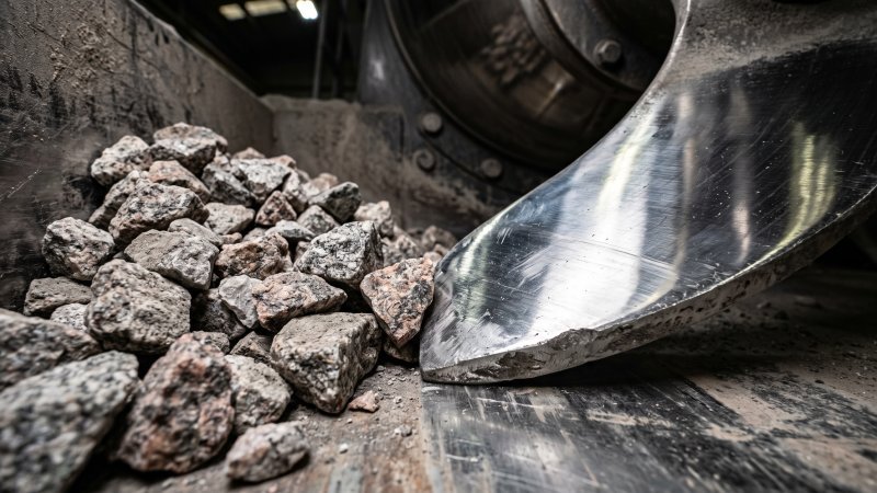 Different Types Of Construction Aggregates Next To A Metal