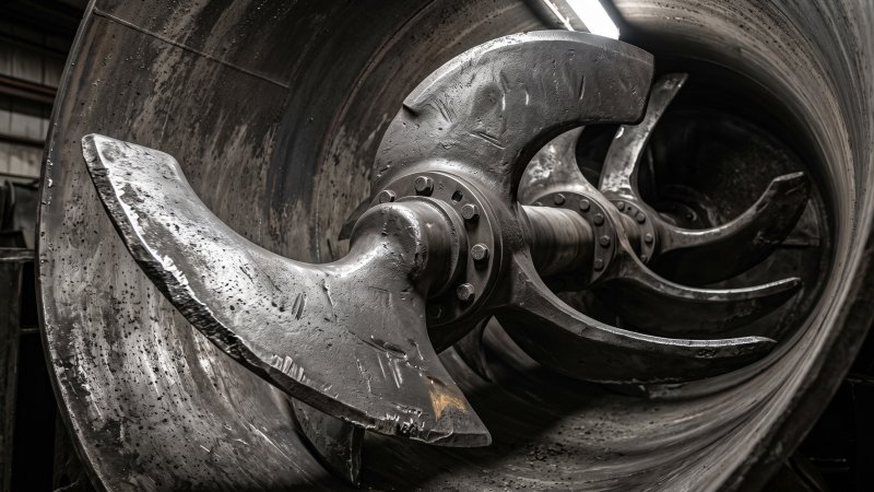 Heavy Duty Concrete Batching Plant Mixer Blade Inside Drum