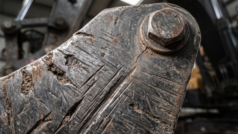 Worn And Scratched Concrete Mixer Plate