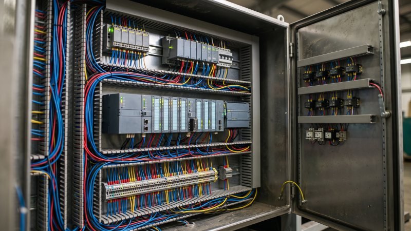 Industrial PLC hardware cabinet for concrete plant