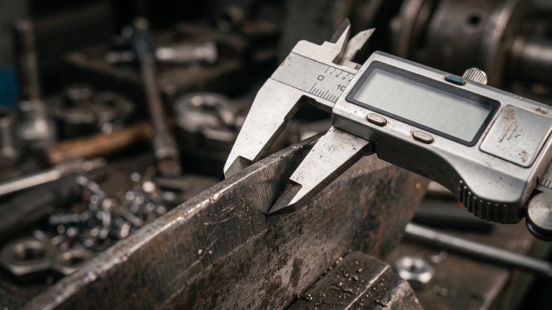 Measuring Steel Mixer Blade Wear With Calipers