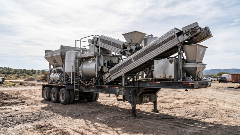 Mobile Dry Mortar Batching Plant on Trailer
